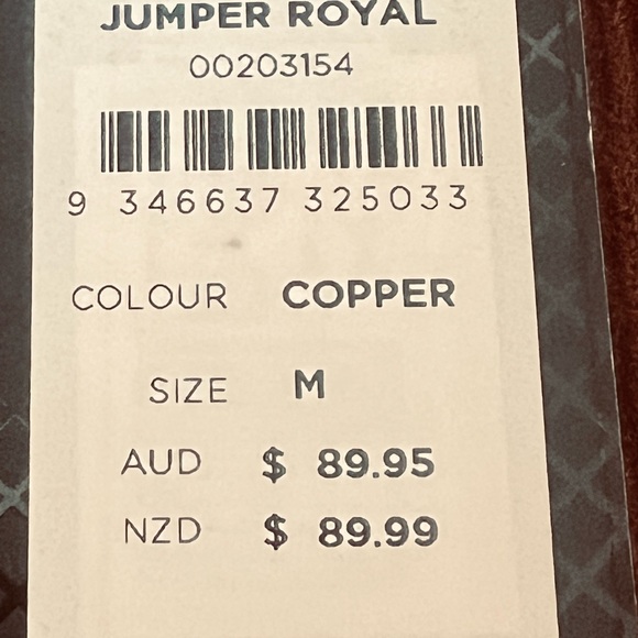 City Chic Royal Jumper Copper Long Sleeves Button Detail Brand New Plus Size M - Picture 6 of 8